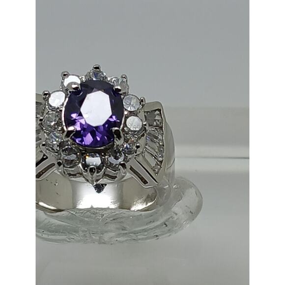 80's Glamour & Drama Vintage Ring Sterling Silver Quality Prong Setting Baguette - Picture 10 of 10